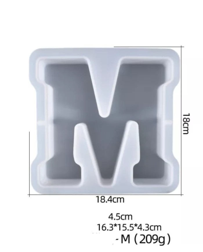 Büyük Reçine Epoksi Silikon Kalıp  Big  Boy Harf  - M