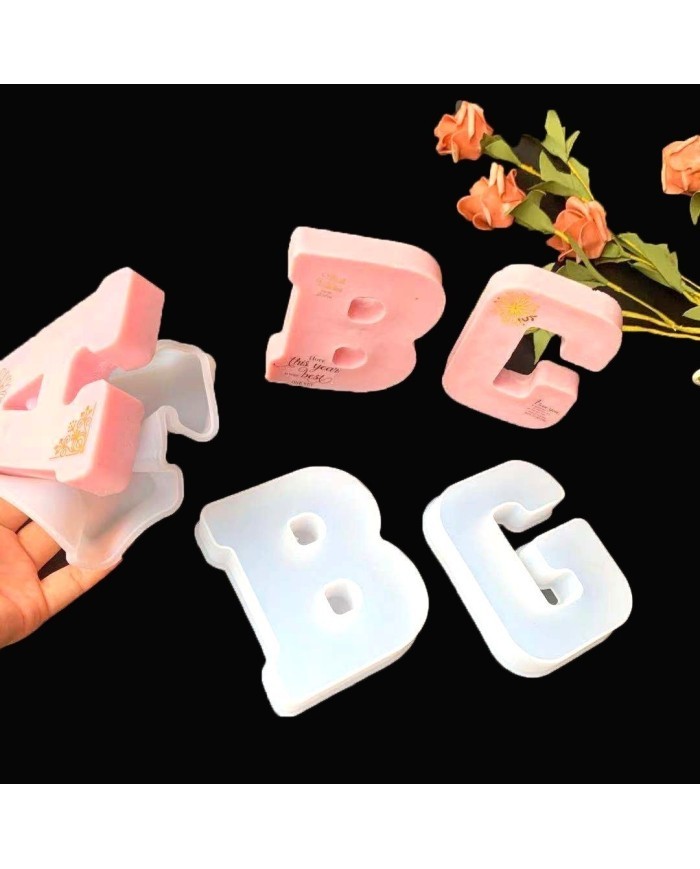 Büyük Reçine Epoksi Silikon Kalıp  Big  Boy Harf  - W