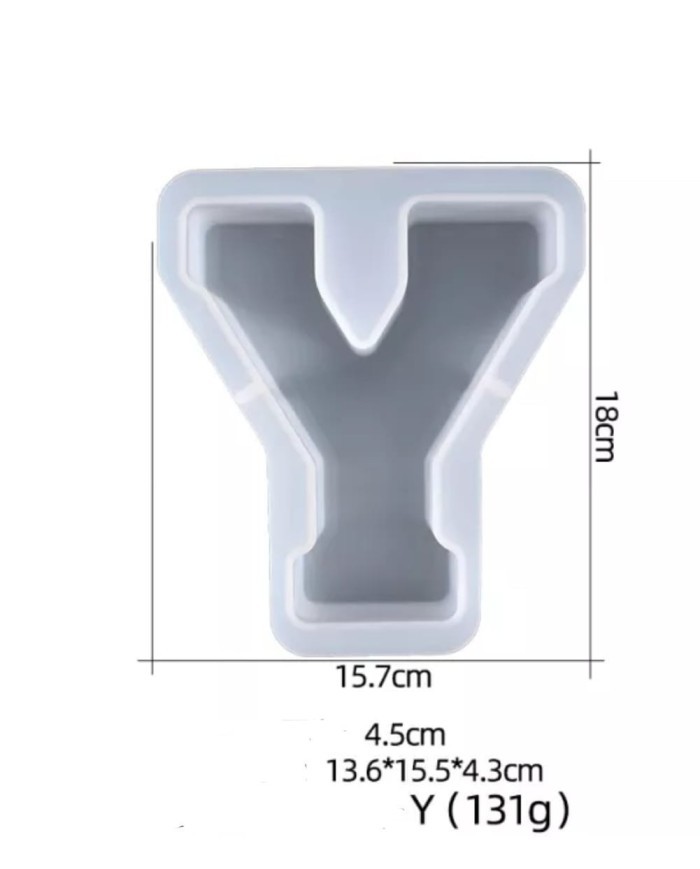 Büyük Reçine Epoksi Silikon Kalıp  Big  Boy Harf  - Y