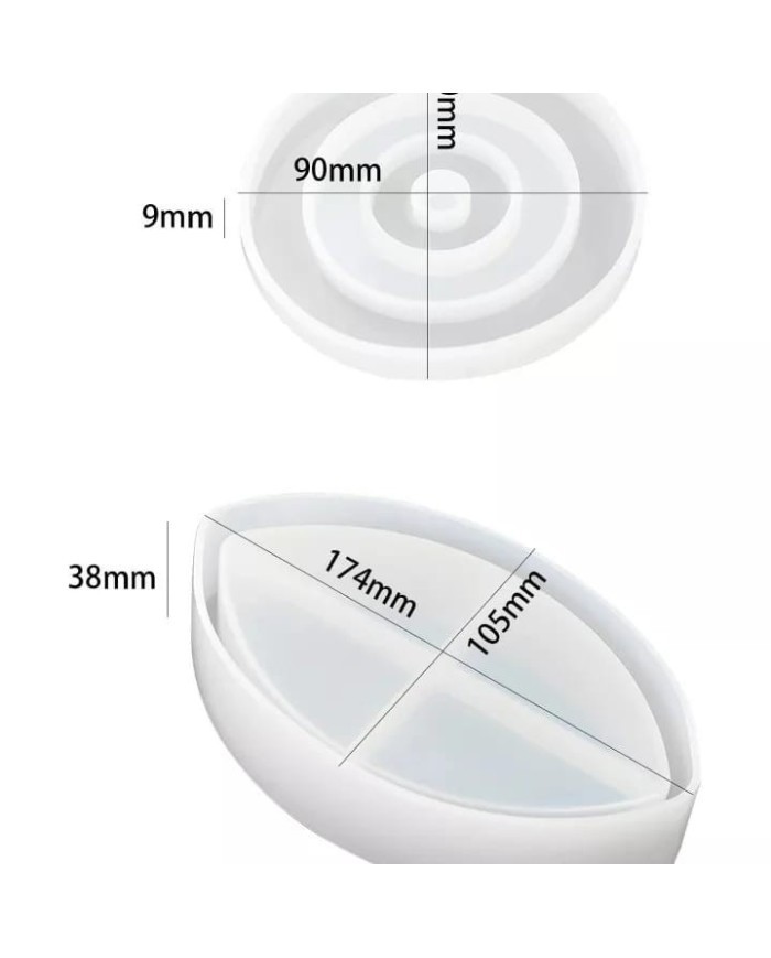 Bardak Altı Nazar Değmesin Muhabbete  Epoksi Reçine Silikon Kalıp-Kod:1010-B
