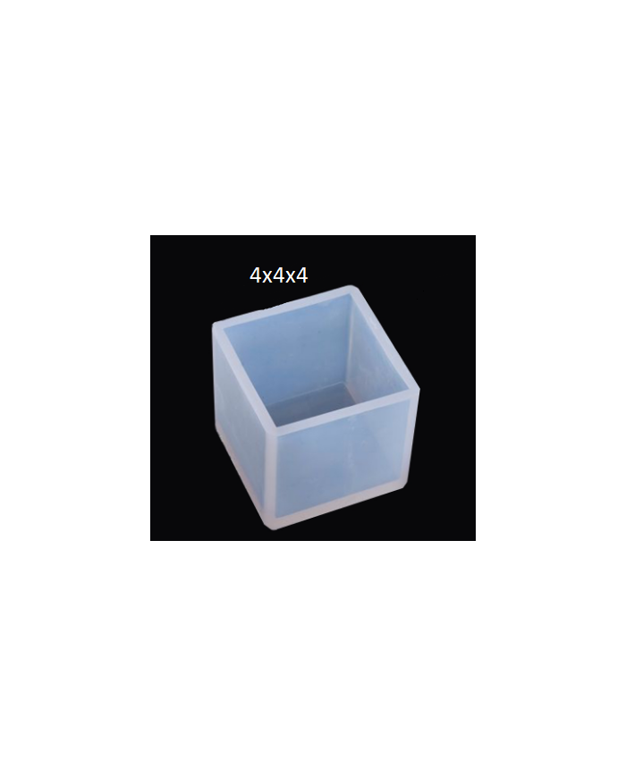 Küp Reçine Epoksi Mum Kalıbı - 4cm -Kod:59