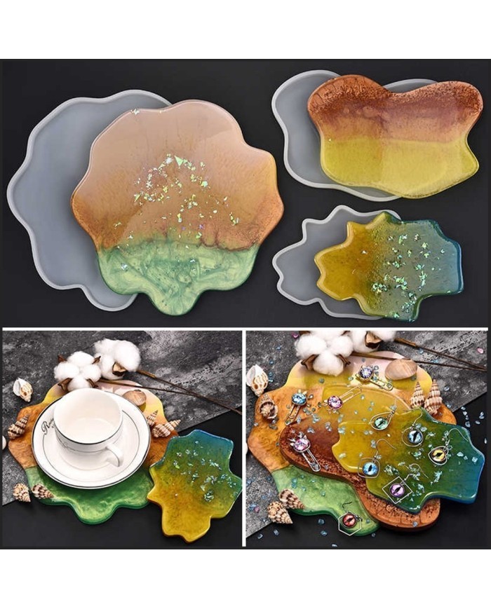 Bardak Altı Reçine Epoksi Kalıp - 3 boyut Set -241-ABC