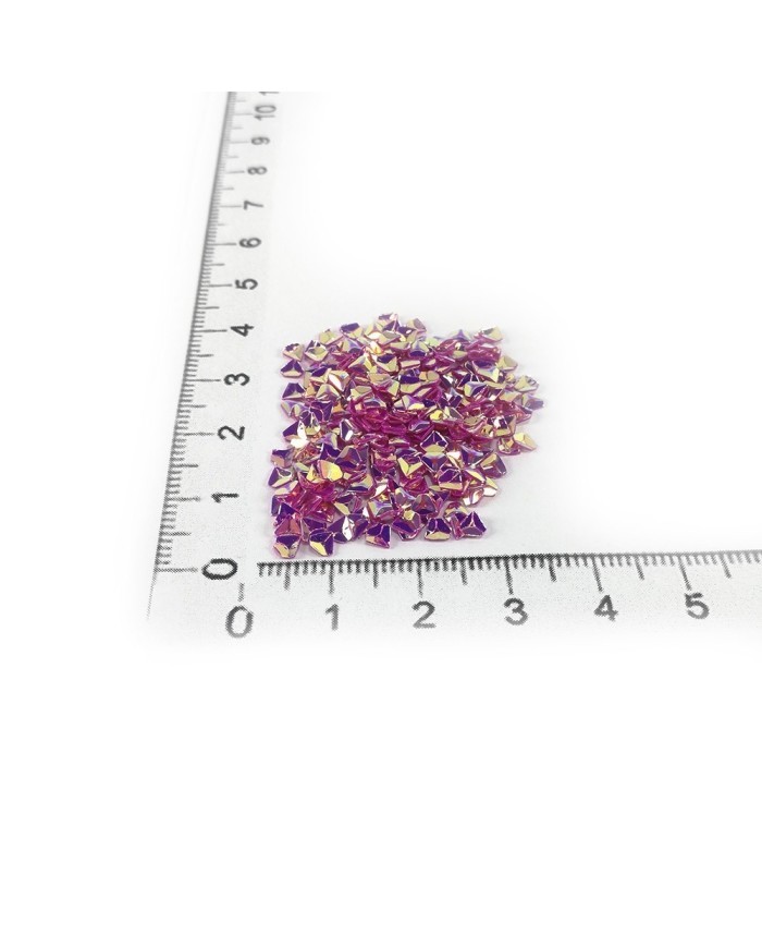Üçgen Pul Kırığı - Parlak Pembe 25 gr
